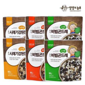 양양의농부 간편 뚝딱 비빔나물 3종_80gx6팩(각2팩씩)