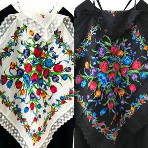 민이네 에티켓 플라워 레이스 스카프 앞치마 손수건 WF8079A