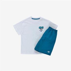 [뉴발란스키즈]뉴발란스키즈 EXCLUSIVE_일러스트 포인트 반팔 세트 NK9YGB210U_White (49952066)