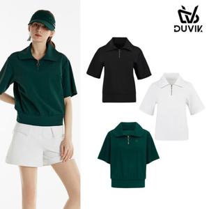 [텐텐] 듀빅 여성 집업 와이드카라 반팔티셔츠 DD2WTS101