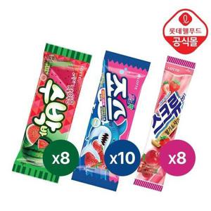 갤러리아_[롯데] 아이스 바 26개 세트/죠스10,수박8,스크류8