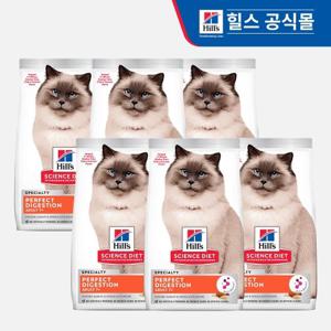 힐스 고양이사료 어덜트 7+ 퍼펙트 다이제스천 1.6kg x 6개_606866