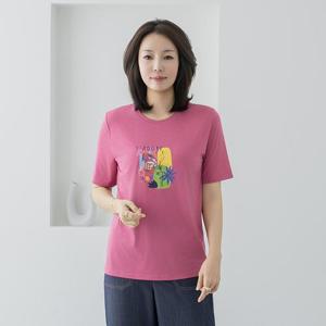 엄마옷 마담4060 찰랑찰랑나염티셔츠 -QTE2605015-