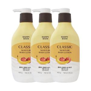 해피바스 정말 촉촉한 바디로션 400g x3