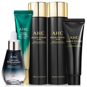 ★특가최저가★AHC 블랙캐비어 유스리츄얼 케어세트 1개 / 피부탄력케어 선물용