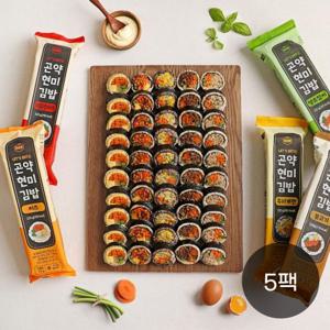 [다신샵] 곤약현미김밥 5종 5팩 / 저당 냉동김밥