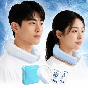 와이드 여름 18도 쿨 얼음 아이스 넥쿨러 넥밴드+보냉팩 세트