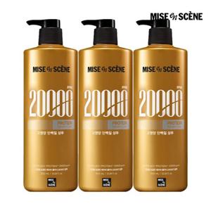 미쟝센 프로틴테라피클리닉20000 샴푸 1000ml/ 오일세럼 100ml 3입