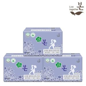 유기농 순면 유기농본 울트라슬림 생리대 오버나이트 10P 3팩