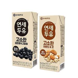 [연세우유]연세두유 고소한 두유 48팩 (검은콩고칼슘 24팩 + 아몬드잣 24팩)