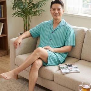[라일리의류] Rly 국산 남성 여름 빅사이즈 인견 잠옷세트