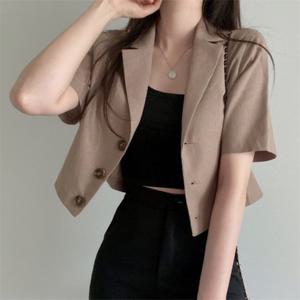 캐주얼 린넨 숏 자켓