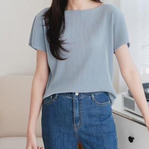 [디자이너몰]여성 썸머 찰랑 데일리 플리츠 티셔츠