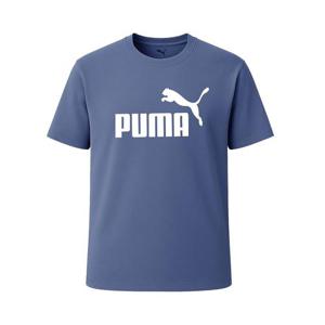 푸마 PUMA 에센셜 NO.1 로고 남성 반팔티 반팔 티셔츠 인디고블루 682533-80