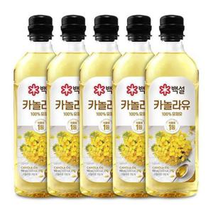[그로미스]백설 카놀라유 900ml 5병 (19766624)