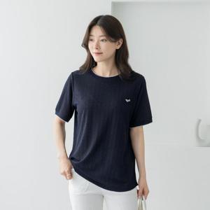 엄마옷 마담4060 레이온물결 골지티셔츠 -QTE2605073-