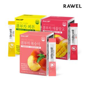 로엘 콤부차 레몬/애플망고/복숭아맛 유산균 분말스틱 2박스(60포)