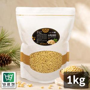 강원도 철원에서 생산한 국내산 철원잣 1kg 파우치 포장 바르겟
