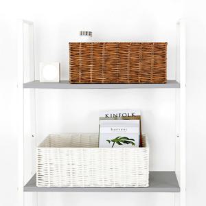 라탄 패턴 사각 바스켓 중 2P+대 2P 세트(내추럴/화이트)