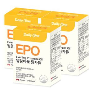 데일리원 EPO 달맞이꽃 종자유 1010mg X 60캡슐 3통