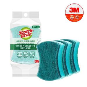 갤러리아_[3M]항균 삼중양면 다목적 수세미 2+1입