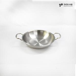 키친아트/ 스뎅 인덕션용냄비 스텐 낮은 전골냄비 24cm
