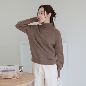 [최초가 109,000원][르포엠]울100 케이트 슬릿 터틀넥 풀오버