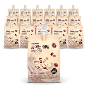설빙 아이스크림 짜먹는 슬러시 팥빙수맛 120ml 18개
