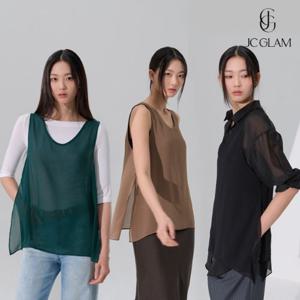 몸매커버 쉬폰베스트 3종 (여성)