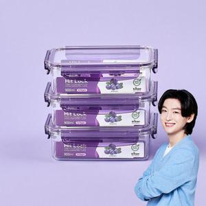 에코센스 히트락 올트라이탄 밀폐용기 직사각 900ml, 3개