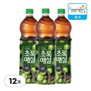 웅진식품 초록매실 제로 1.5L X 12개