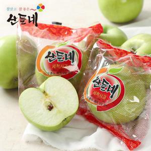 [산들네] 26년 햇 껍질째 먹는 경북 아오리 세척사과 2.5kg 16과내외
