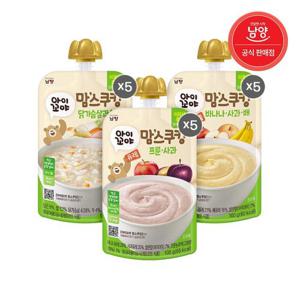 [남양유업]맘스쿠킹 유아 이유식(6개월) 100g 3종 각 5개씩 총 15개입
