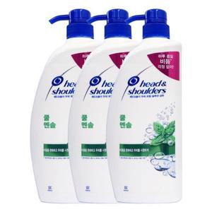 헤드앤숄더 쿨 멘솔 샴푸 850ml x3