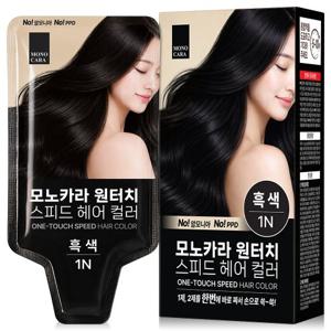 (100원 체험딜)C2Y 모노카라 원터치 스피드 염색약 흑색 2개입 (당첨자만 배송가능)
