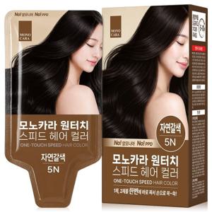 (100원 체험딜)C2Y 모노카라 원터치 스피드 염색약 자연갈색 2개입(당첨자만 배송가능)
