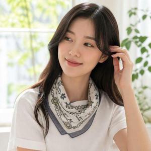 여성 여름 스카프 아사 면 소재 쁘띠 미니 넥스카프 목스카프 땀흡수
