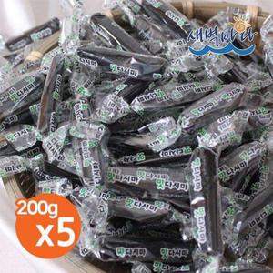 갤러리아_짭조름한 맛다시마 200g x 5봉 절편 주전부리 CRD2005