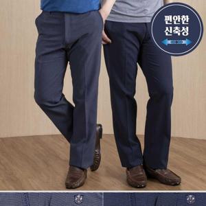 [중년의품격] 시원하고 편안한 체크 스판 지지미 정장 신사바지 54