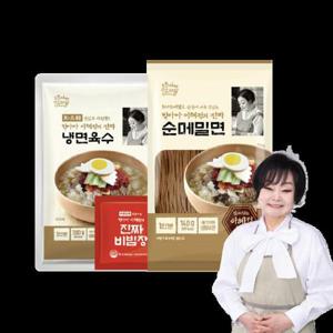 [키친스토리]이혜정의 진짜 순메밀면 12인분(순메밀면 12팩+육수 8팩+비빔장 4