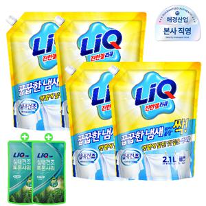 리큐 실내건조 꿉꿉한 냄새 2.1파우치 4개(일반 드럼) +리큐 실내건조 피톤샤워 300ml 증정, 2개