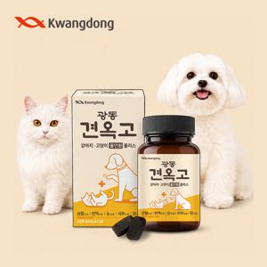 광동 강아지 영양제 관절 슬개골 눈 피부 장건강 눈물자국 면역 견옥고 올인원 70정 1개