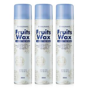 과일나라 후르츠왁스 헤어스프레이 300ml 3개 강력한 세팅력