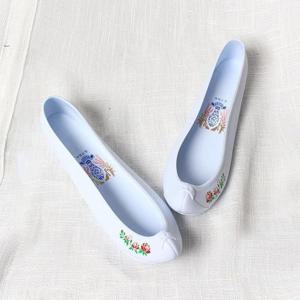 국산 여성 꽃무늬 한복신발 꽃신 코고무신