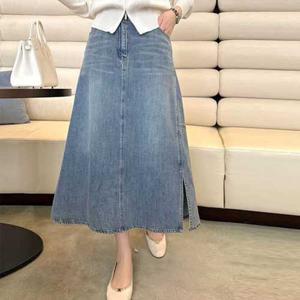 코코블랙 / 메이 플레어 데님 스커트
