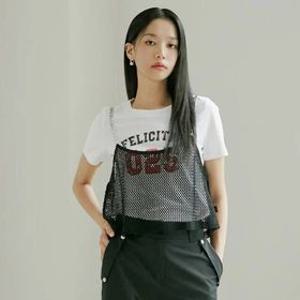 그래픽 티셔츠&금속체인 뷔스티에 세트 ER2CH560