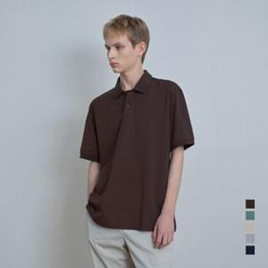 [쿨] 피케 카라 티셔츠_5colors / 브라운,그린,라이트 베이지,멜란지 그레이,네이비