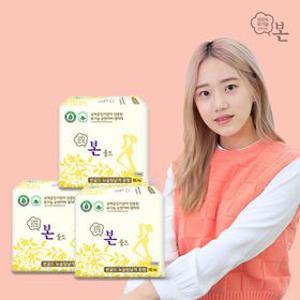 유기농본 골드 프리미엄 유기농 생리대 대형/중형/오버나이트/팬티라이너롱 3팩 모음