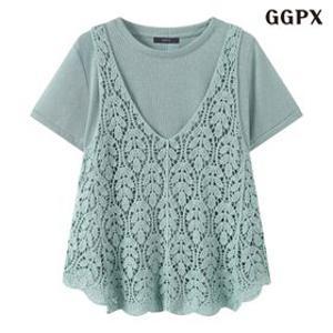 썸머 뷔스티에 레이어드 세트 반팔 티셔츠 (GQBLW066D)