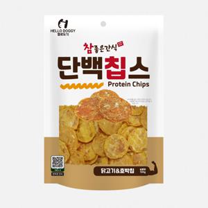 강아지닭가슴살 단백칩스 닭 호박 칩 100g